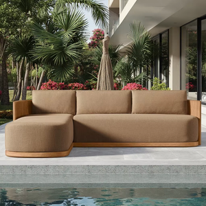 Mobilier d'extérieur en bois blanc Bali Elegant Garden Lounge Suite Sofa Set for Patio Living Room Use - Product Image 1