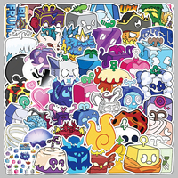 50 autocollants décoratifs tendance Blox Fruits, imperméables, imprimés en pleine surface, pour jouets, ordinateurs portables et consoles de jeux