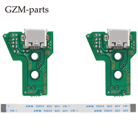 Port de charge pour manette PlayStation PS4 Dualshock 4 modèle JDS-050 JDS-055 avec câble flexible 12 broches de remplacement