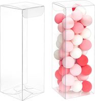 Boîte d'emballage en plastique acétate transparent personnalisable, boîte en PET pliable, boîte en PVC transparente pour bonbons et chocolats