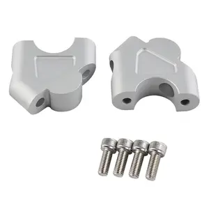 Kustom CNC aluminium Aloi peninggi setang sepeda motor batang Riser Clamp memperpanjang setang adaptor Mount untuk sepeda motor