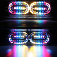Luz de freno DRL para motocicleta, luz intermitente trasera, intermitente, colorida, Universal