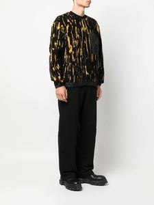 Suéter de punto de mohair para hombre con logotipo personalizado Suéter de punto con patrón de Jacquard de felpa Suéter de mohair borroso para hombre - Product Image 2