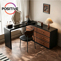 Coiffeuse d'angle extensible de style Mid-Century avec commode pour chambre à coucher et hôtel, vente en gros OEM ODM