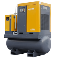 Compresseur d'air à vis 11KW 15HP 1,1-1,6 M3/min 39-57 Cfm 7-13 bar pour réparation automobile/ outils pneumatiques/ ateliers de travail du bois