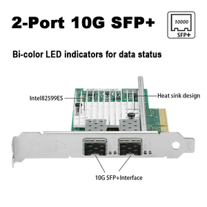การ์ดเชื่อมต่อเครือข่าย PCIe แบบสองพอร์ต 10G รุ่น X520-DA2 SFP+ สำหรับเซิร์ฟเวอร์องค์กร LAN 10g - Product Image 4