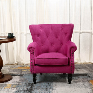 Sillón reclinable para sala de estar, sillón de lectura con asiento acolchado, silla de acento Wingback de tela para dormitorio - Product Image 3