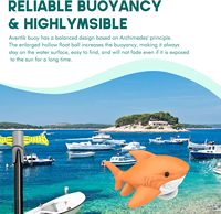 Bouée de marquage flottante en forme de requin - Haute visibilité, PVC durable, légère, facile à utiliser pour kayaks/bateaux/jets-skis B06