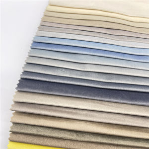 100% Polyester Holland Velvet Warp Knitted Plain Ademend Middelzwaar <span class=keywords><strong>Sofa</strong></span> Stof 230g/m² - Product Image 3