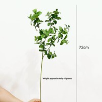 Tanaman Hijau Buatan Nordik, Daun Mint, Daun Dekoratif untuk Rangkaian Bunga, Ornamen Ruang Tamu, Alat Peraga Fotografi