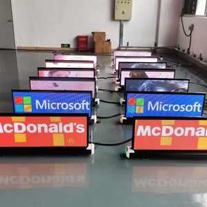 Écran LED publicitaire sans fil pour toit de taxi, double face, vente directe d'usine P3 - Product Image 1