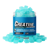 Gummies de créatine monohydrate OEM ODM - 120 gummies végétaliennes favorisant la croissance musculaire, augmentant la force et l'endurance
