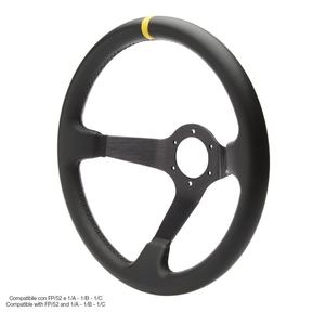 Volant sport en cuir Simoni Racing Carrera 35 avec design bombé, modèle CAR/350P pour voitures - Product Image 1