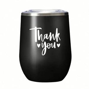 Tasses à café personnalisées en acier inoxydable 304 de 12 oz, à double paroi, en forme d'œuf, avec couvercle - Product Image 2