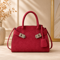 Sacs à main de luxe pour femmes en cuir PU, sac de créateur, sac à bandoulière en suède texturé, sacoche vintage, vente en gros, MOQ 20 pièces