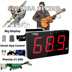 SW-525A Großbild-Dezibel-Messgerät an der Wand montierter Geräusch tester misst das Instrument zur Messung des Umgebungs pegels - Product Image 2