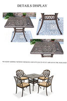 CHOUVANT K/D mobilier d'extérieur, ensemble de jardin, mobilier de fête, table, patio classique pour bistrot/arrière-cour
