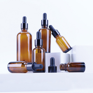 Essential Oil <b>Bottle</b> Custom light-proof <b>Glass</b> Dropper <b>Bottle</b> For Aromatherapy Oil Cosmetics Container <b>Empty</b> With Rubber Dropper - Product Image 5