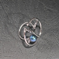Nouveau Design 6A noir perle d'eau douce bague avec 925 argent Sterling exagéré personnalité bijoux fins pour les femmes cadeau parfait