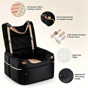 Nouveau siège de voiture pliable pour <span class=keywords><strong>chien</strong></span>, pour siège avant de voiture, avec rangement facile et en tissu - Product Image 3