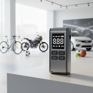 Pompe à air électrique sans fil portable, <span class=keywords><strong>valve</strong></span> Schrader, gonfleur de pneus pour voiture, vélo, ballon, scooter, pompe intelligente durable haute pression - Product Image 1