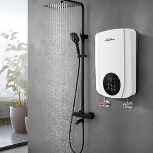 Home electricity 110 220 volt water heater bathroom hot water boiler 3.5kw tankless shower water heater