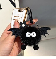 Belle Halloween Petit Diable En Peluche Porte-clés Jouets femmes voiture pompon porte-clés Sac À Main sac charme pendentif Halloween Cadeau Décoration