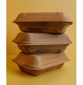 Envase de Alimentos Biodegradable y Compostable de Hoja de Palma Areca Natural, Libre de Químicos, Embalaje de Madera Desechable, Ideal para Eventos - Product Image 6