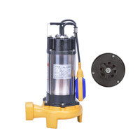 Pompe submersible à découpe de déchets 1800W en cuivre, anti-colmatage, avec interrupteur à flotteur, protection IP68, certifiée CE, pour usage commercial