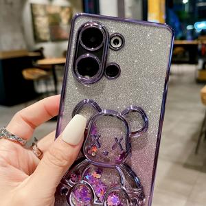 ใช้ได้กับ RENO13 OPPO ที่ชุบด้วยไฟฟ้าเคสโทรศัพท์ลายหมีรุนแรง RENO12แวววาวไล่ระดับสีเคสนิ่ม <span class=keywords><strong>R11</strong></span> - Product Image 4