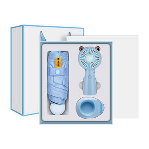 هدايا تذكارية صيفية مميزة جذابة مع مروحة صغيرة ومظلة للضيوف الصديقات هدايا عيد ميلاد هدية للأولاد - Product Image 2