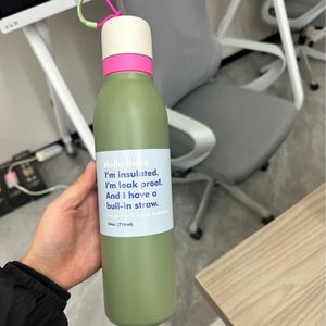 DD3985 18oz/24oz BPA-Free Double Wall Vacuum Insulated Stainless Steel Anti-Slip Handgrip Water <b>Bottle</b> <b>Straw</b> 12-24hr Thermal - Product Image 3