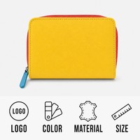 Porte-monnaie court en cuir PU imperméable de qualité supérieure avec motif floral, mini pochette zippée pour femme, accessoire de voyage, vente en gros, logo personnalisé