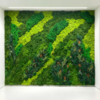 Grande Décoration Murale en Mousse Préservée, Verdure Naturelle Écologique, Durable, Sans Entretien, Style Rustique pour la Maison et le Bureau