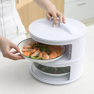 ฝาครอบจานอาหารแบบหลายชั้น C89 ป้องกันฝุ่น สำหรับเก็บอาหารเหลือ พับได้ เก็บรักษาความสด สำหรับโต๊ะอาหาร - Product Image 4