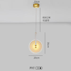 Lustre en verre design moderne de luxe, comptoir de bar créatif pour table à manger, mur de fond nordique pour chambre à coucher et salon - Product Image 5