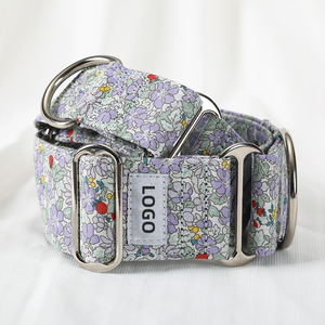Cintas de algodón puro para collar de mascota con patrón sólido táctico personalizado para caballo perro Whippet Greyhound <span class=keywords><strong>Doberman</strong></span> ajustable ensanchado - Product Image 4