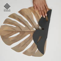 Nappe de table en vinyle imperméable et résistante aux taches avec coutures résistantes à la chaleur, set de table en cuir de qualité supérieure pour la maison ou la restauration