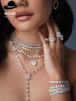 Collier tennis multicouche en or 9K avec pampilles scintillantes, taille princesse, pour fiançailles, mariage, fête, cadeau, unisexe /IGI