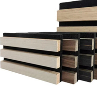 Panneau insonorisant en bois massif de luxe léger et environnemental Panneau insonorisant pour mur de fond de télévision Placage de bois convexe Panneau insonorisé
