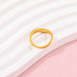 Женское Золотое Двухслойное кольцо из нержавеющей стали, 18 карат - Product Image 4