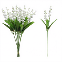 Expédition Rapide, Tiges d'Eucalyptus Artificielles Durables, Muguet, Gypsophile, Marguerites, Verdure pour Mariage, Vente en Gros