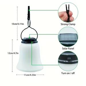 Linternas colgantes solares para exteriores Shingel, luces solares en forma de campana para Patio, jardín, camino, decoración, lámpara de llama - Product Image 3