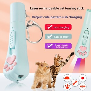 Giocattoli per gatti USB ricaricabili <span class=keywords><strong>3</strong></span> modalità di luce e 5 modelli regolabili, accessori per gatti interattivi portatili giocattolo puntatore <span class=keywords><strong>Laser</strong></span> per gatti - Product Image 2