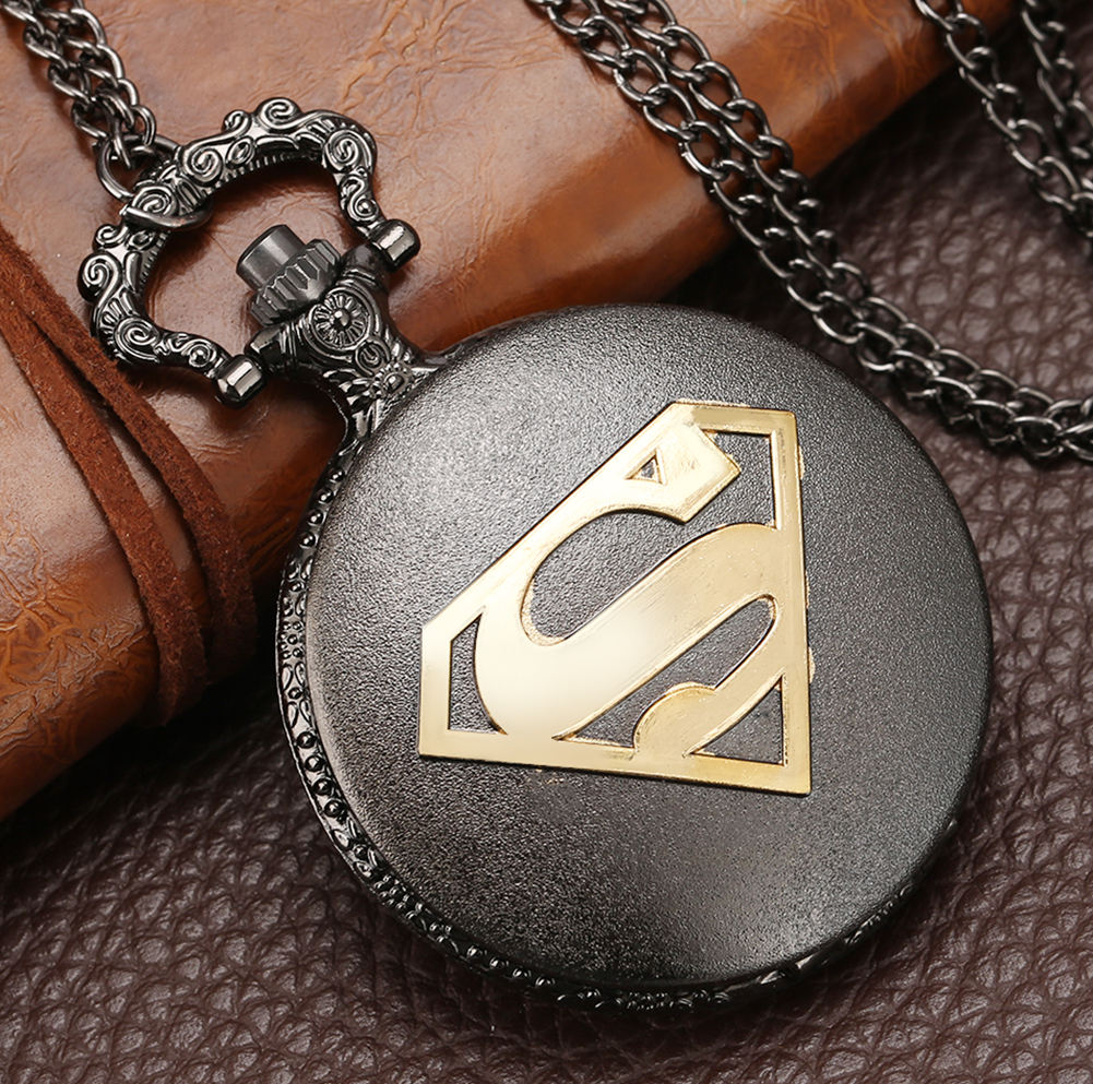 Super-héros homme thème bijoux pendentif Vintage collier chaîne
