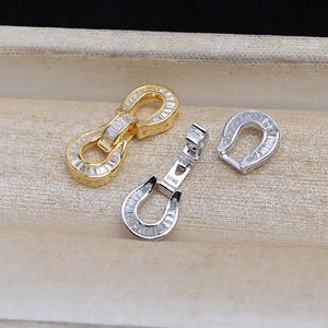 Componentes de Joyería JG5268: Hebilla de Cadena para Suéter, Hebilla para Sombrero, Accesorio DIY para Collar y Pulsera de Plata S925 con Piedra en Forma de T - Product Image 1