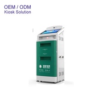 Quiosco de pantalla táctil de 19 pulgadas terminal de autoservicio escáner de huellas dactilares quiosco de impresión de papel A4