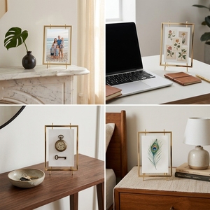 Wholesale Custom <strong>Multiple</strong> Size Easel Stand Photo <strong>Frame</strong> Decorate Desktop Rectangle Metal Iron <strong>Picture</strong> Photo <strong>Frame</strong> - Product Image 2