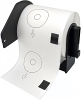 Label Printer Thermal Lapisan Atas Kompatibel Brother DK 11207/1207, Label CD/DVD Bulat 58MM, Stiker Label Thermal Langsung