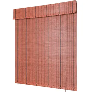 Customized Factory Supply Pulley Cord Manual Roman Style Natural Bamboo Material Outdoor Bamboo Blinds For Window